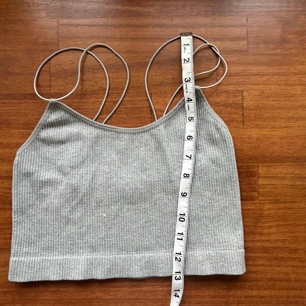 Gray Ribbed Women’s Cami - Picture 2 of 4